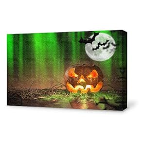 Canvas Wall Art Halloween Pictures Home Wall Decorations for Bedroom Living Room Paintings Canvas Prints Framed - 12x18 inches