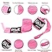 Hand Wraps for Boxing Gloves MMA Kickboxing Muay Thai Men & Women Stretchable & Fast-Dry 180'' (Pink)