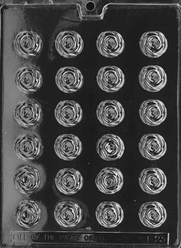 Cybrtrayd Life of the Party F023 Bite Size Roses Flower Chocolate Candy Mold in Sealed Protective Poly Bag Imprinted with Copyrighted Cybrtrayd Molding Instructions