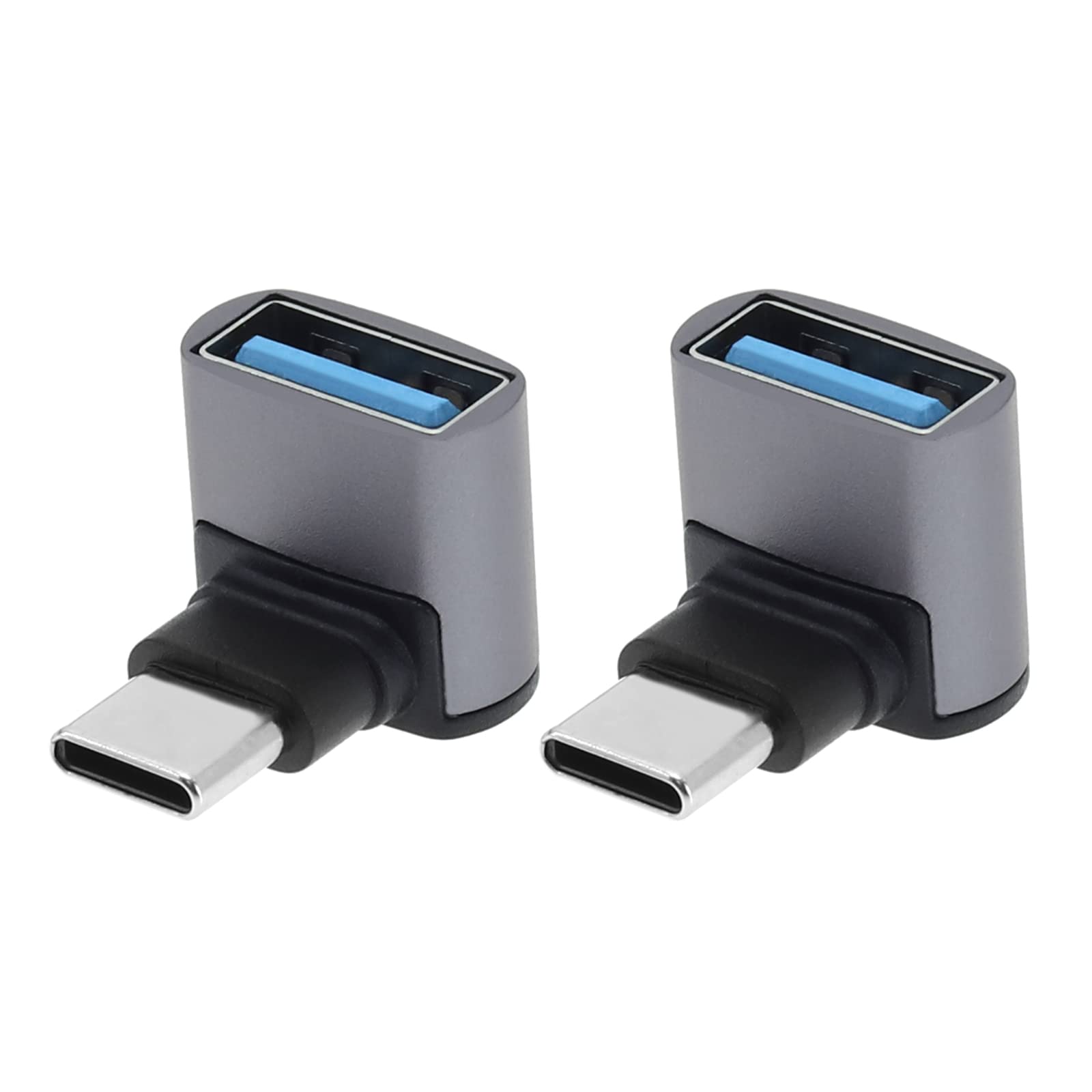 The Lord of the Tools 2Pcs USB C Male to USB A Female Adapter USB C Male to USB 3.1 Female 90° Right Angle Coupler Compatible with Smartphones Laptops Tablets