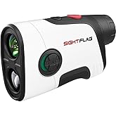 SIGHTFLAG GF2 Golf Rangefinder with Slope, 1300 Yards Laser Range Finder, 7.5X Magnification, Flag Pole Locking Vibration 0.3 Yard Accuracy, Rechargeable Magnetic Golf Accessories Gift for Men Women