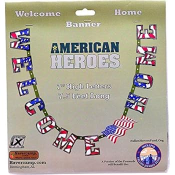 Havercamp Us Army Military Welcome Home Banner With American Flag