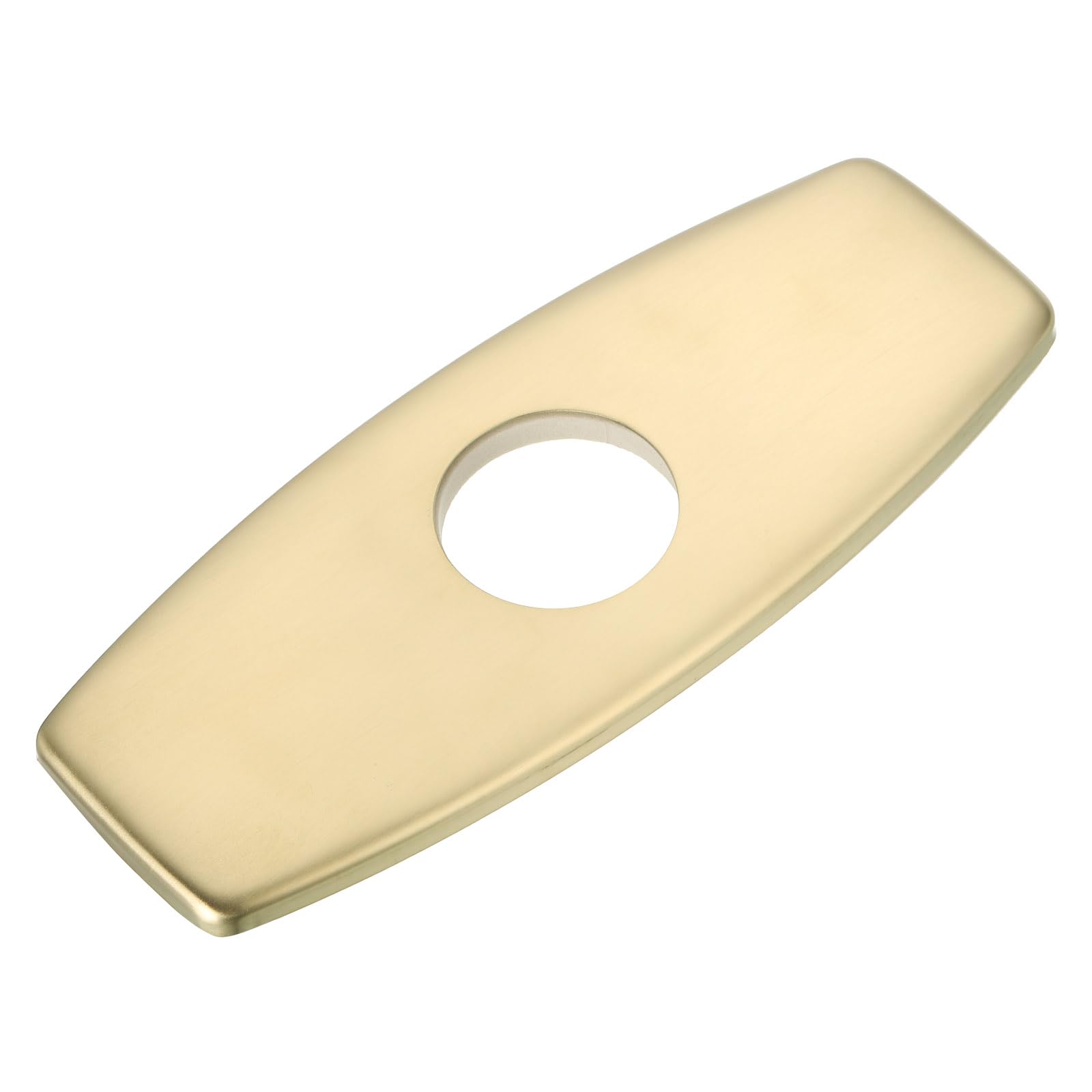 uxcell 6 Inch Hole Cover Deck Plate Escutcheon, Stainless Steel Sink Cover Plate for Bathroom or Kitchen Sink Faucet, Round Brushed Gold