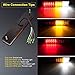 Zxlight 2x 20-LED Car Truck LED Trailer Tail Lights Turn Signal Reverse Brake Light, Stop Rear Flash Light Lamp, DC12V Red-Amber-White, Waterproof IP65 (Pack of 2)