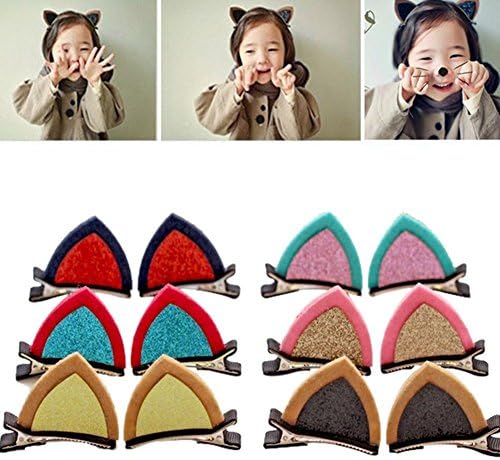 Pinwica Toddlers Baby Girls Cute Cat Ears Hair Clips