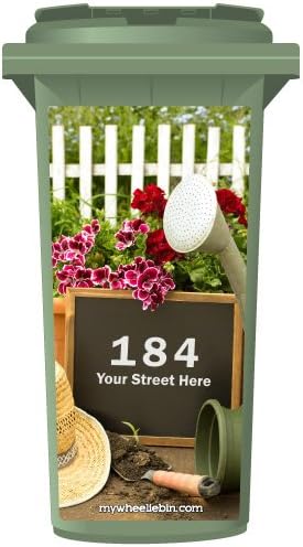 Your House Number Street Name On A Custom 0323 Wheelie Bin Sticker Panel Large