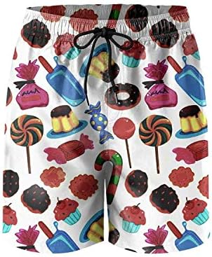 Men's CANDY CANE CHRISTMAS Gift Board Shorts Swim Trunks