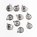 Cherry Blossom Beads 12x15mm Silver Pewter (zinc - Based Alloy) Sand Dollar Charm - 10 per bag