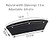 2 Set PU Leather Car Pocket Organizer Seat Console Gap Filler Side - ( Black )