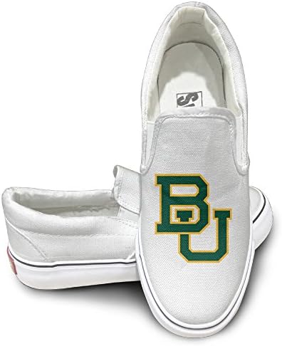 Amone Baylor Universite Activewear Unisex Flat Canvas Shoes Sneaker White 43