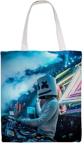 Amazon Marshmello12 マシュメロ エコバッグ 折りたたみ 買い物袋 トートバッグ レジ袋 収納 ショッピングバッグ キャンバス カバン エコバッグ 買い物バッグ