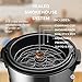 Gourmia Multifunction Electric 1-Hour Hot & Cold Smoker, Pressure Cooker, Slow Cooker and Steamer - 6.5 Qt - With Delay Timer & Removable Racks - 1300W - GPS650