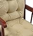 Klear Vu Omega Non-Slip Rocking Chair Cushion, Assembled in USA, Thick Tufted Design, Includes Seat Pad & Back Pillow with Ties, 17x17 Inches, 2-Piece Set, Honeycomb Natural 2 Count