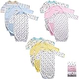 Luvable Friends 2 & 3-Pack Rib Knit Infant Gowns