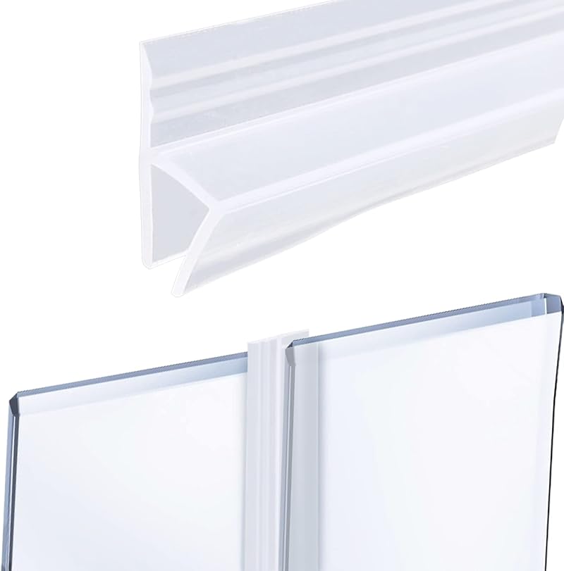 Lvjkes Shower Seal Strip 8mm Insect Screen Silicone Rubber 200cm Bathroom Glass
