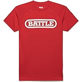 Battle Sports Performance T-Shirt, Short Sleeve, Big Logo, Athletic Fit (US, Alpha, XX-Large, Red, Adult)