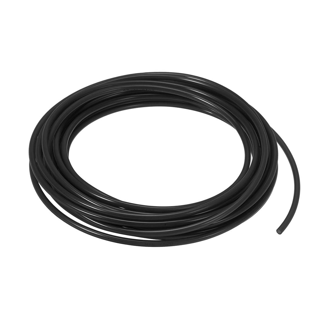 sourcing map Pneumatic Air Tubing, 4mm OD x 2.5mm ID 7m (275 Inch) PU Polyurethane Air Compressor Tubing Hose Pipe Black