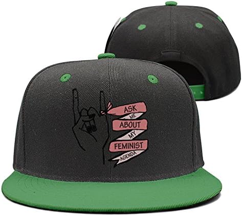 HICAPHAT Ask Me About My Feminist Agenda Flowers School Classic Logo Baseball Cap Black
