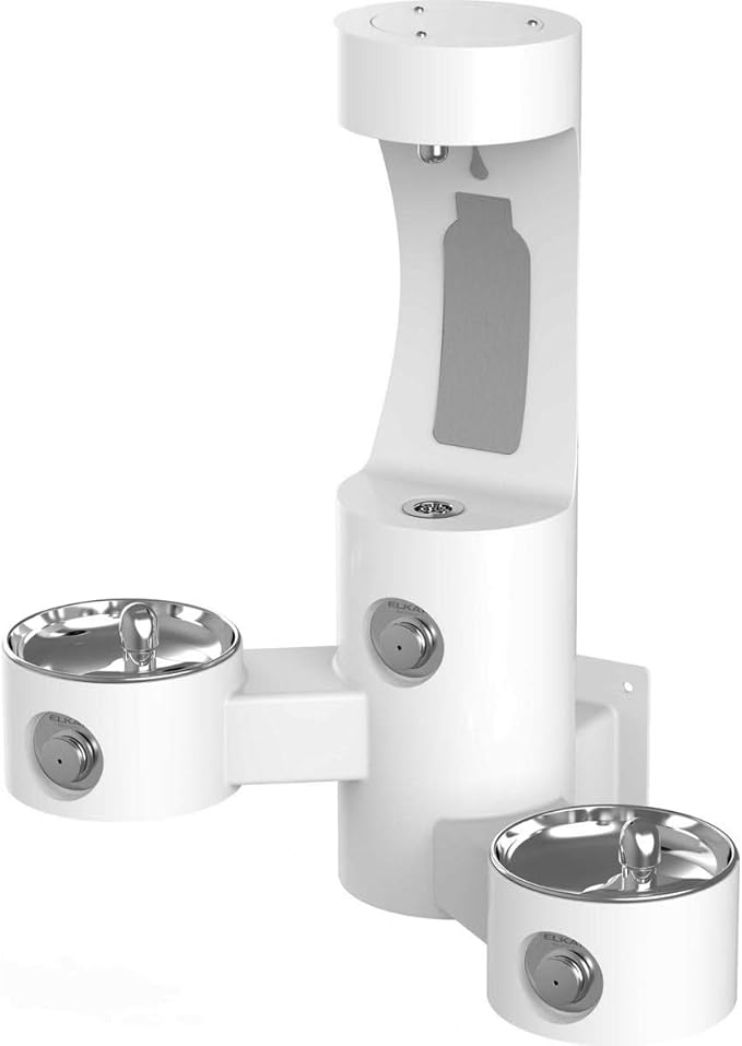 Elkay LK4409BFWHT Wall Mounted Outdoor Bi-Level Drinking
