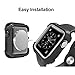 Apple Watch Case 42mm Rugged Shock Proof iwatch Bumper Cover Scratch Resistant Screen Protector Case for iwatch Series 3 Series 2 Series 1 Black/Gray