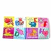 Set of 4 Baby Bath Books | First Words ABC Letters & Numbers | Plastic Coated & Padded | Floating Fun Educational…