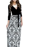 Summer Mae Women's Boho Long Sleeve Chevron Striped Kimono Maxi Dress