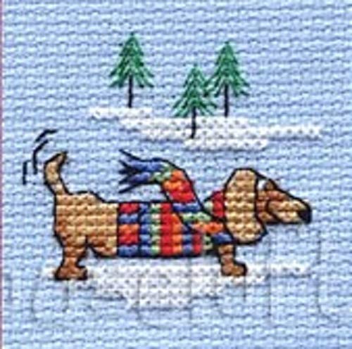 Mouseloft Mini Cross Stitch Kit - George's Jumper , Christmas Collection