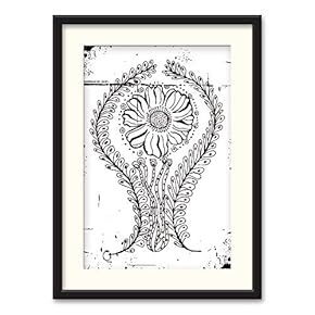 Black Framed Nordic Style Plant Home Artwork for...