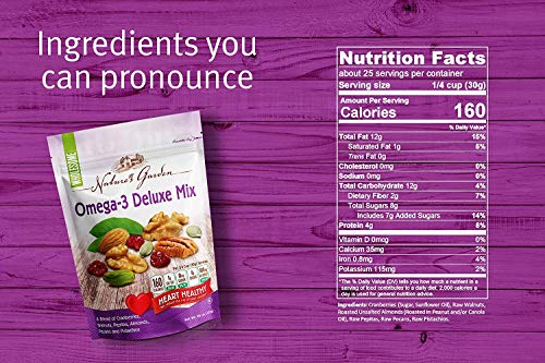Nature's Garden Omega-3 Deluxe Nut Mix, 26 ounce (Pack of 3)