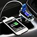 ERolldeeP Wireless Bluetooth Handsfree Car Kit Adapter FM Transmitter BT66 Calling/MP3 Player Dual USB Ports for Cellphones Power Battery charge-Blue