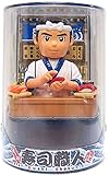 Japanese　sushi　chef　solar　figurine