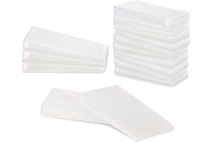 VOCOMO Furniture Levelers, Flexible Plastic Shims Furniture Leveling Wedge Shims Anti-Wobble Pad for Chair Table Couch Bed Toilet for Home Improvement (Clear, 20 Pack)