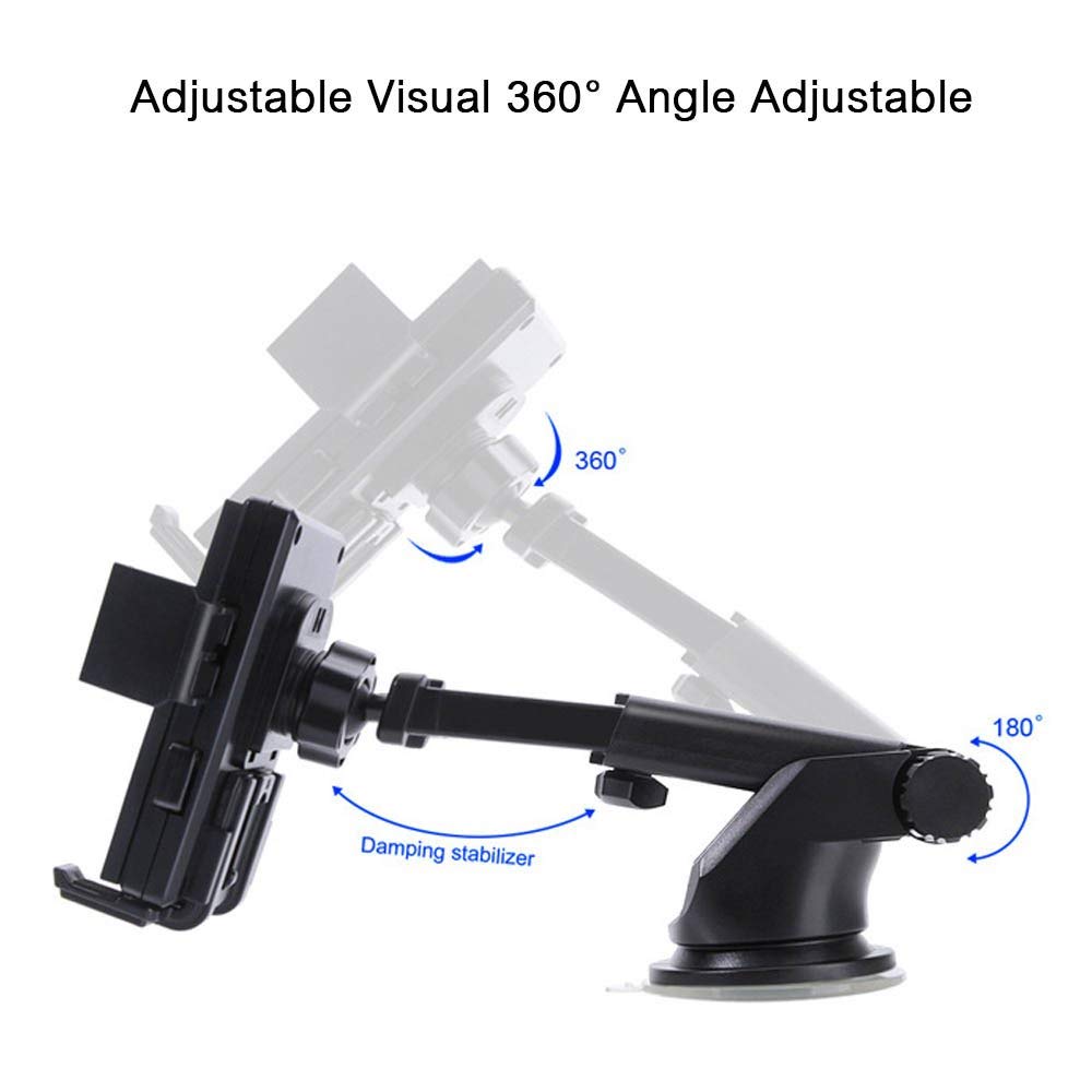 Wireless Car Chargers, 360 Degree Car Mount Charger Holder Windshield for iPhone X iPhone 7/8 iPhone 6plus,6s Plus,Samsung Galaxy S8/S7 Edge,Nexus Moto, LG, HTC ect Car Mount Fast Wireless Charger