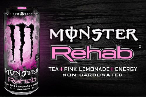 Monster Energy Rehab Pink Lemonade+tea+energy 15.5 Oz (24 Pack)