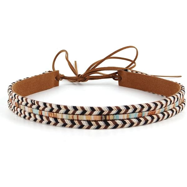 RainFlowwer Leather Cowboy Hat Bands for Men Women Western 