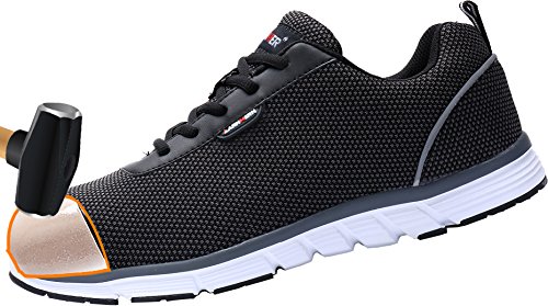 MODYF Steel Toe Work Safety Shoes Reflective Casual Breathable Outdoor Footwear (9.5)