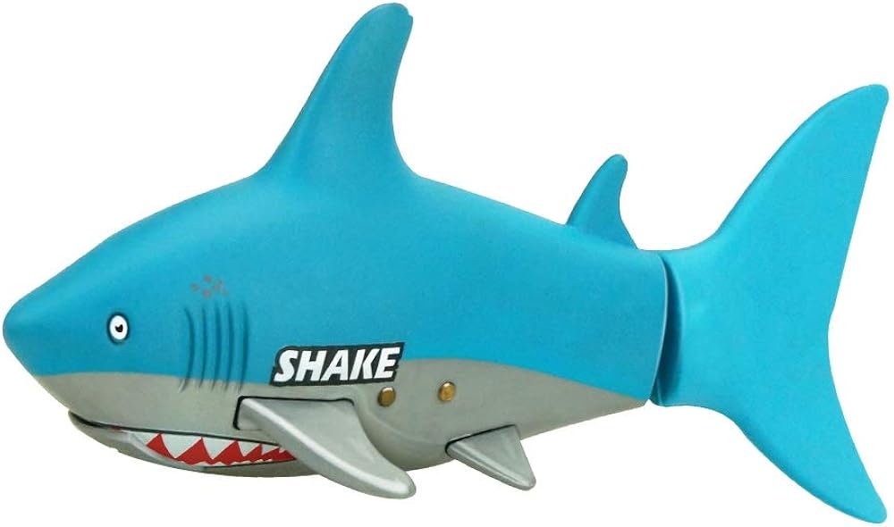 SSBH Remote Control Shark with Water Conduction Function, 2.4GHz 3 Channels Remote Control Electric Racing Boat for Pools and Lakes, Children's Water Toys, Waterproof Cola Can Packaging