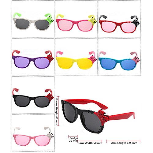 FancyG® Cool Kids Classic Style Twin Panda Bear Decorated Cute Animation Fashion Cartoon Costume Inspired UV 400 Protection Sunglasses Frame Fun Eyewear