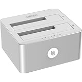 UNITEK Aluminum USB 3.0 to SATA Dual Bay External Hard Drive Docking Station with Offline Clone Function, For 2.5 3.5 Inch HDD SSD SATA I/ II/ III up to 2 x 8TB & UASP