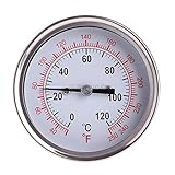 NJPOWER 1/2" Stainless Steel Dial Thermometer For a