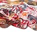 ChikaMika Lightweight Scarves Women Long Chiffon Fashion Wrap Shawls Peony Khaki Red Scarves