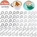 Buytra 60 Pack Barista Coffee Stencils Latte Art Stencils Cappuccino Stencils Templates for Coffee Decorating, Cookie Icing, Cake, Cupcake Decor | Food Grade PP, Easy to Clean, Various Patterns