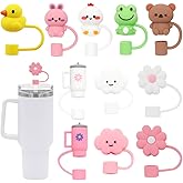 11Pcs Straw Cover for Stanley, Silicone Straws Topper, Straw Covers Cap for Stanley Cup 30&40oz with Tumblers