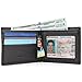 Motion Trend Men's RFID Wallet - Genuine Leather RFID Blocking Bifold Wallet, Black, Slim Style