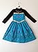 Frozen ELSA Coronation Dress + Cape + Gloves (6-7 Years, Blue)