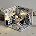 Flever Dollhouse Miniature DIY House Kit Creative Room with Furniture and Glass Cover for Romantic Artwork Gift(Oceangoing Voyage of Summer)