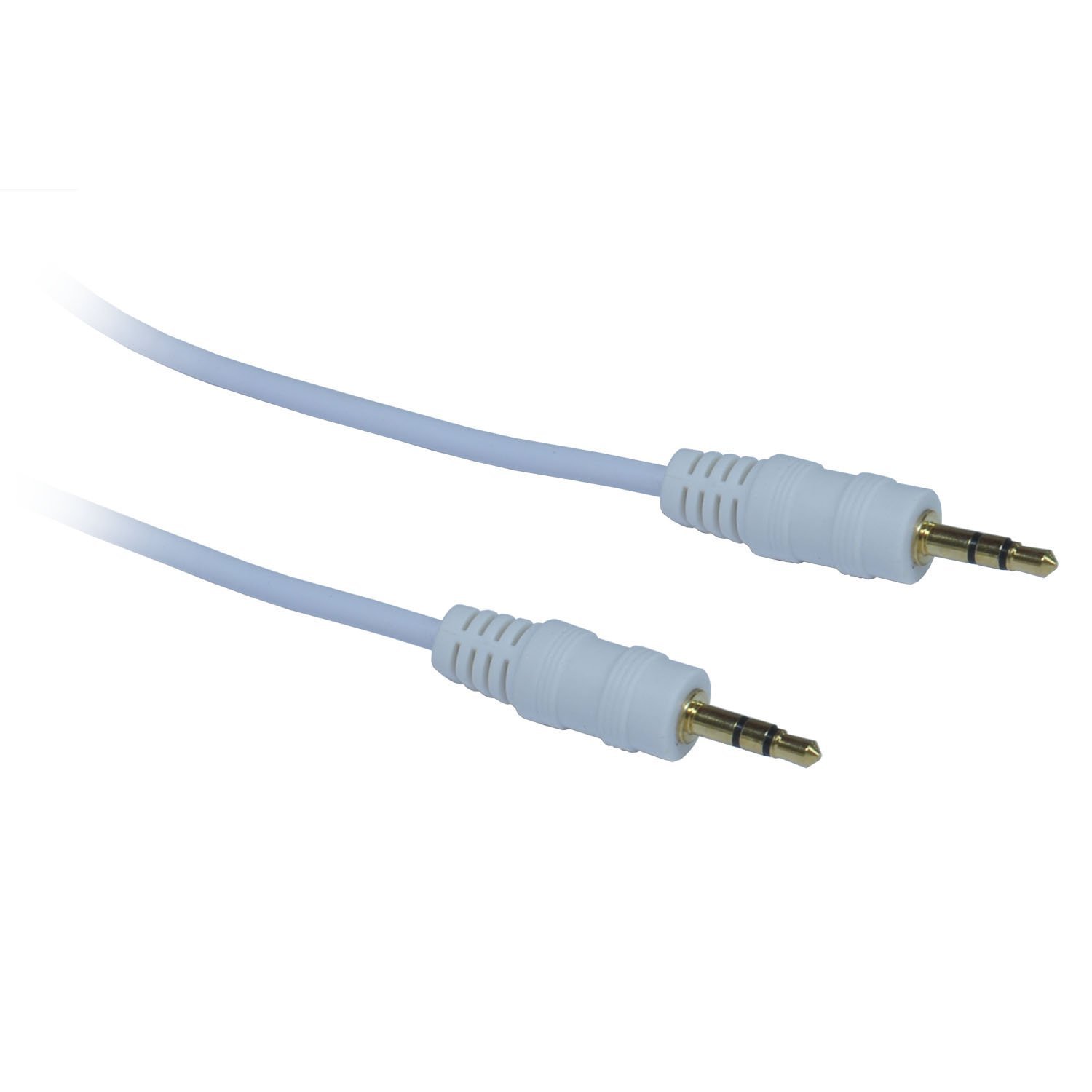 World of Data - 3.5mm Jack Cable - / 24k Gold Plated/Audio/Stereo/Male to Male / 10m Length/WHITE Coloured