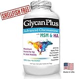 Best Glycan Plus Glucosamine for Dog w/ Chondroitin, MSM, HA, Arthritis Pain Relief 150 Hip & Joint Support Chewables Made in USA from USA Ingredients
