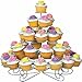 LACrafts 41 Count Cupcake Stand 5 Tier, Large, Silver