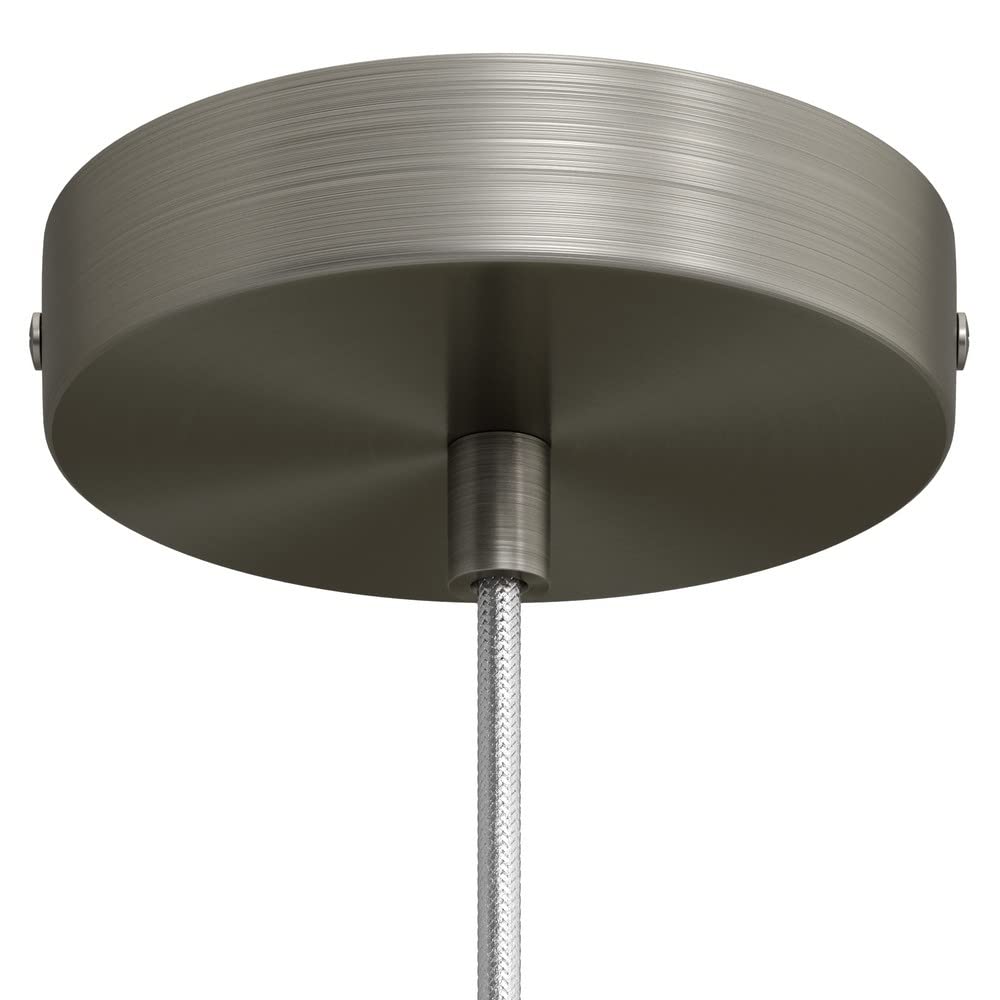 creative cables Cylindrical metal ceiling rose kit - Conical, Brushed titanium